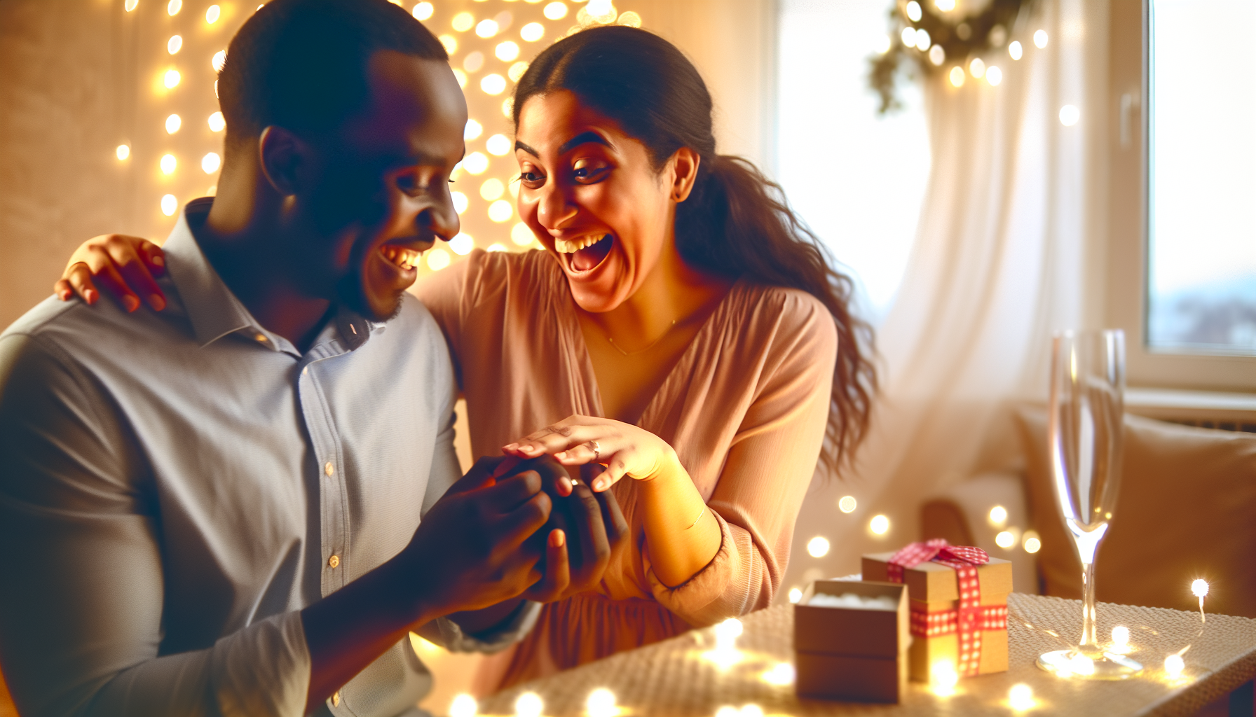 Geschenke zur Verlobung - Junges Paar